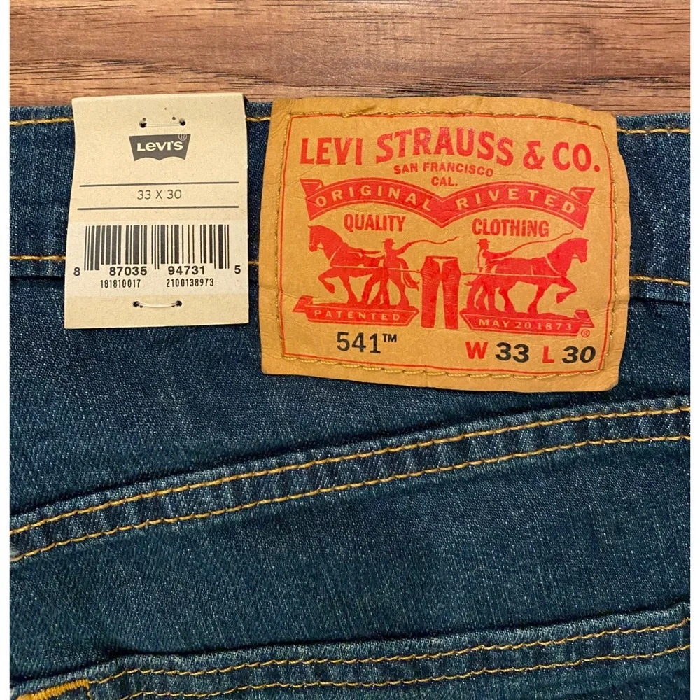 Levis 541 Athletic Taper Mens Jeans 33x30 Blue Stretch Denim New NWT